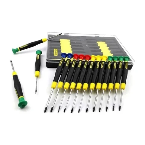 STANLEY 66-382-23 135 мм, 15 шт., набор многофункциональных микроотверток для шлицевых, Torx, Phillips, шестигранных ручных инструментов, аксессуары