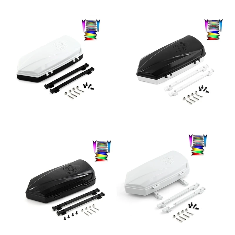 

Roof Trunk Luggage Box with Fixing Rail for Traxxas TRX4 TRX6 Axial SCX10 III 90046 AXI03007 1/10 RC Crawler Parts