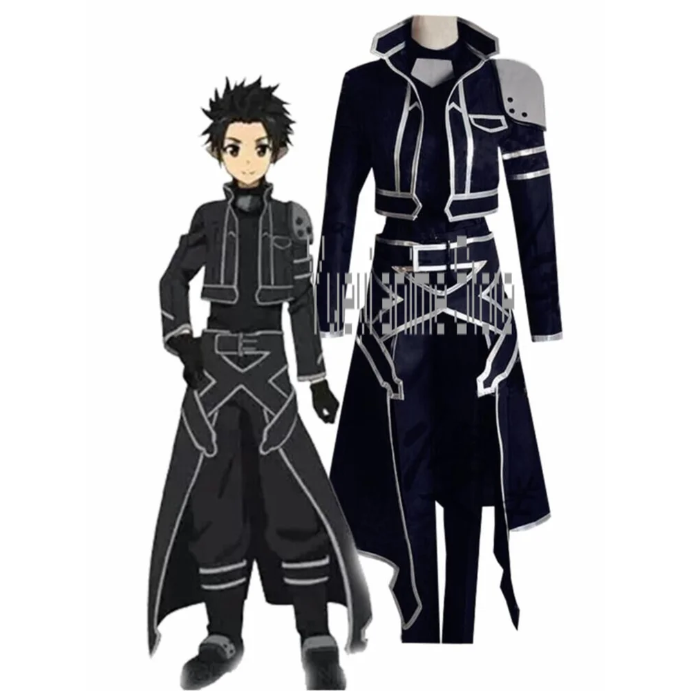 

Костюм для косплея из аниме Kazuto Kirigaya /Kirito Одежда для взрослых Униформа на Хэллоуин Рождество