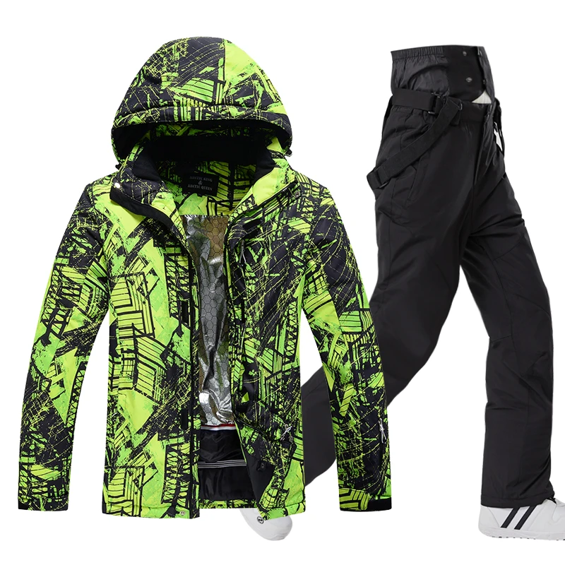 Ski Suit Men Winter Warm Windproof Waterproof Outdoor Sports Snow Jackets And Pants Hot Ski Equipment Snowboard Jacket Men Brand