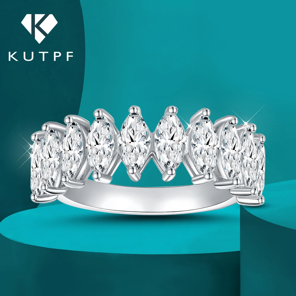 

Original Moissanite Engagement Rings for Women 3*5mm Marquise Cut D Color Diamond Wedding Band 925 Sterling Silver Promise Ring