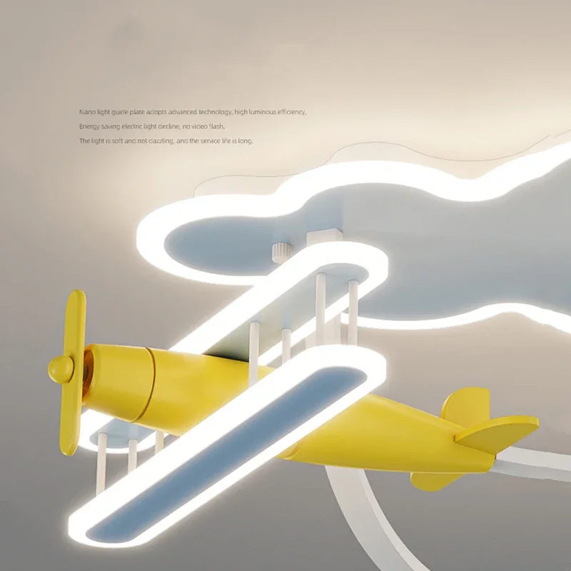 Лампа в виде самолета люстра мультяшного для детской комнаты спальни мальчика