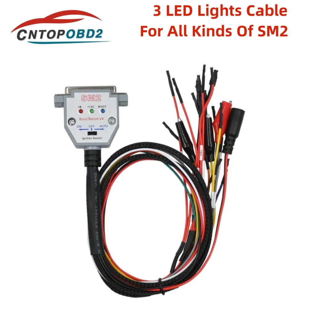 

SM2 PRO J2534 3-х светодиодных фонарей Кабель загрузки Кабель DB25 ECU Pinout для VCI Read and Write ECU BATT VCC KLINE CAN-L CAN-H
