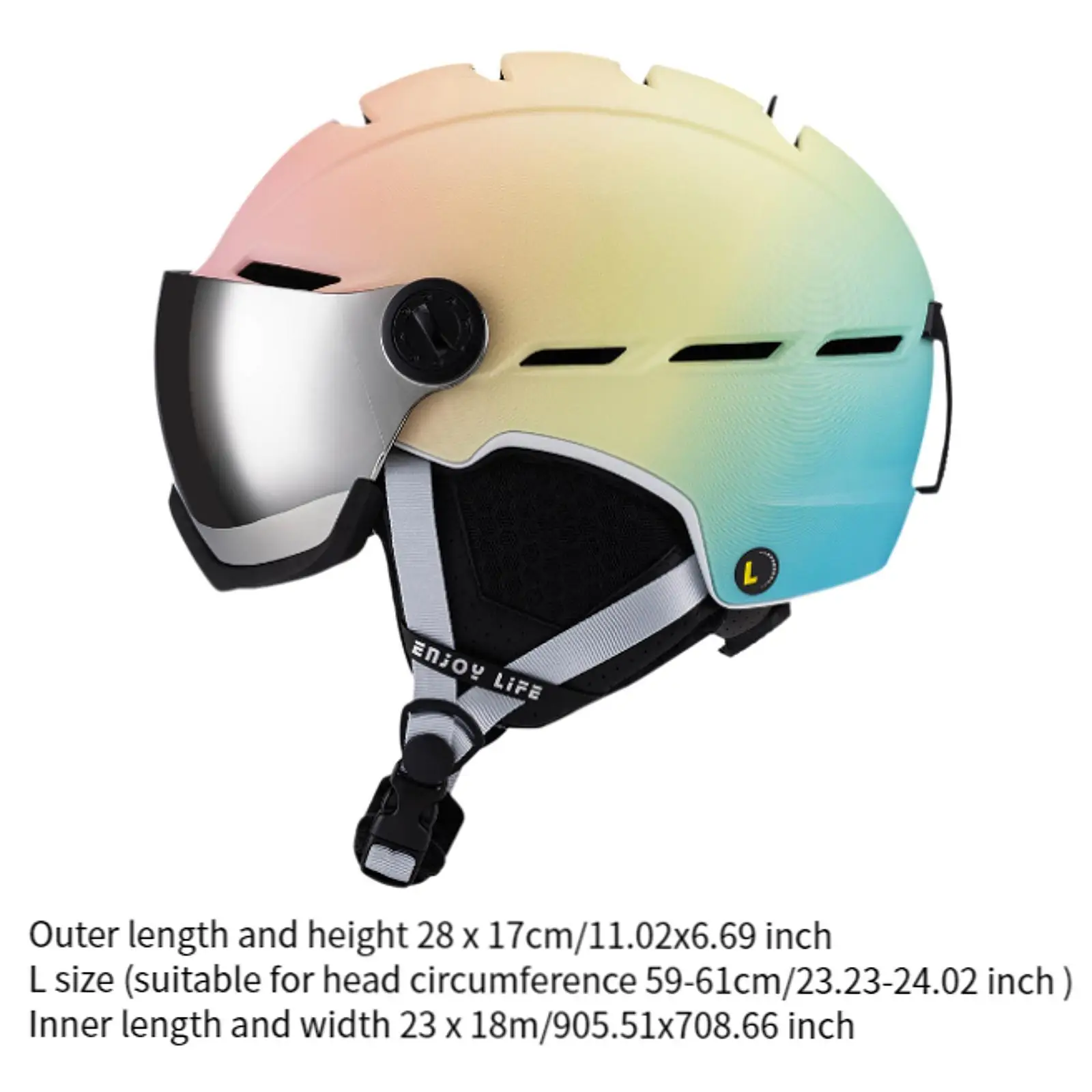 Набор лыжных шлемов и очков регулируемый зимний шлем удобный портативный