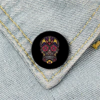 day of the dead s skull dark pin custom funny brooches shirt lapel bag cute badge cartoon jewelry gift for lover girl friends