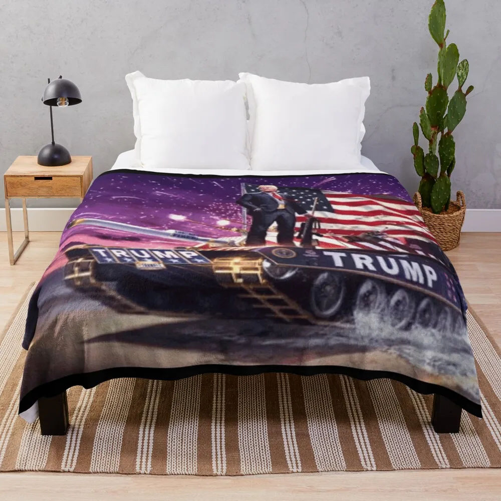 

TRUMP - TANKS AMERICA! Throw Blanket comfort recieving blankets sofas giant sofa blanket