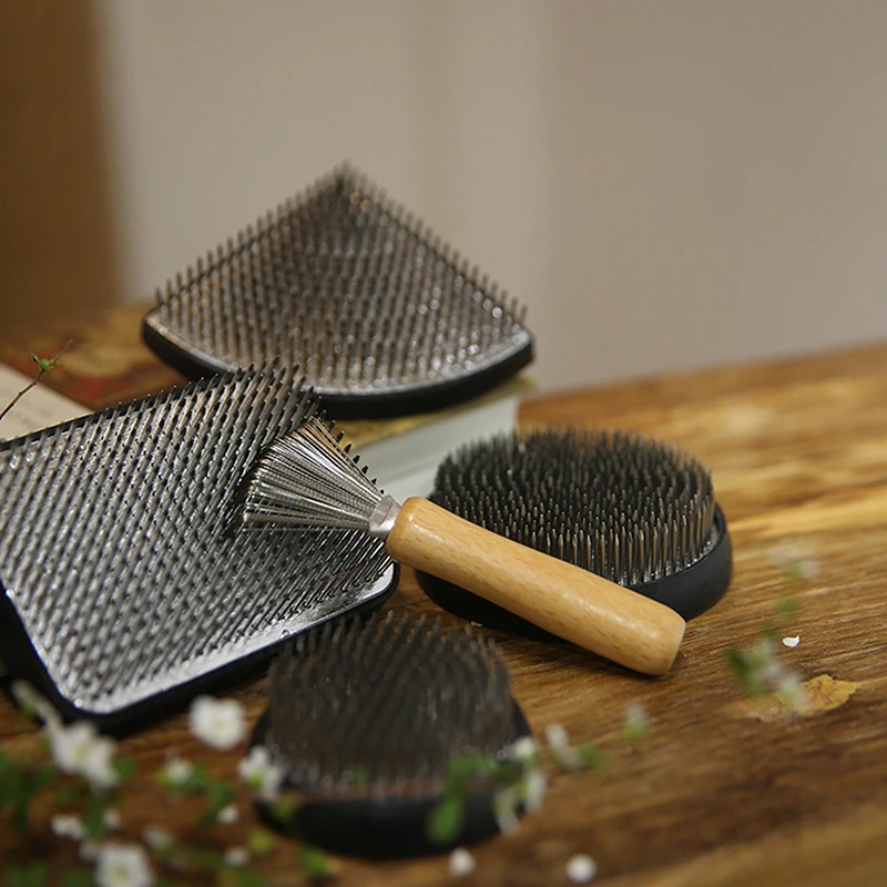 Japanese Ikebana Tool Floral Kenzan Flower Frog Brush Cleaning For Arrangement Rake Needle