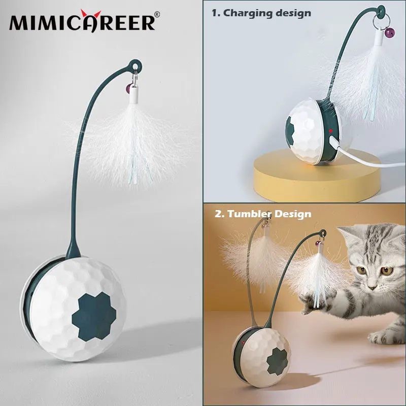 

Cat Rolling Ball Funny Cat Toy Intelligent Electric Training Stick 360° Rotating Tumbler Automatic Interactive Indoor Pet Toys