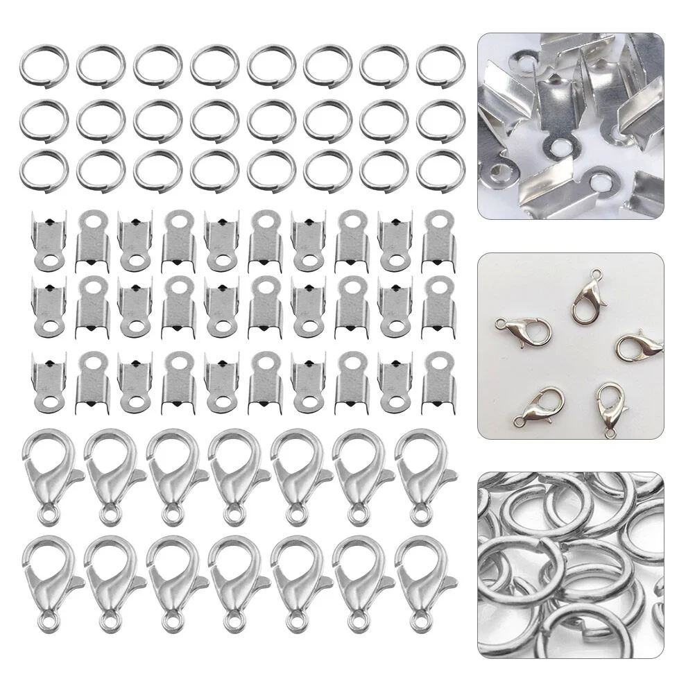 Ring Jewelry Handmade Materials Jump Rings Making Kit Bracelet DIY Accessory Supplies Iron Accessories Lobster Clasps