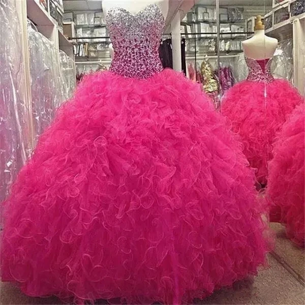 

ANGELSBRIDEP Sweetheart Quinceanera Dresses For 15 Party Sparkly Crystal Beadeded Tulle Formal Cinderella Birthday Custom Make