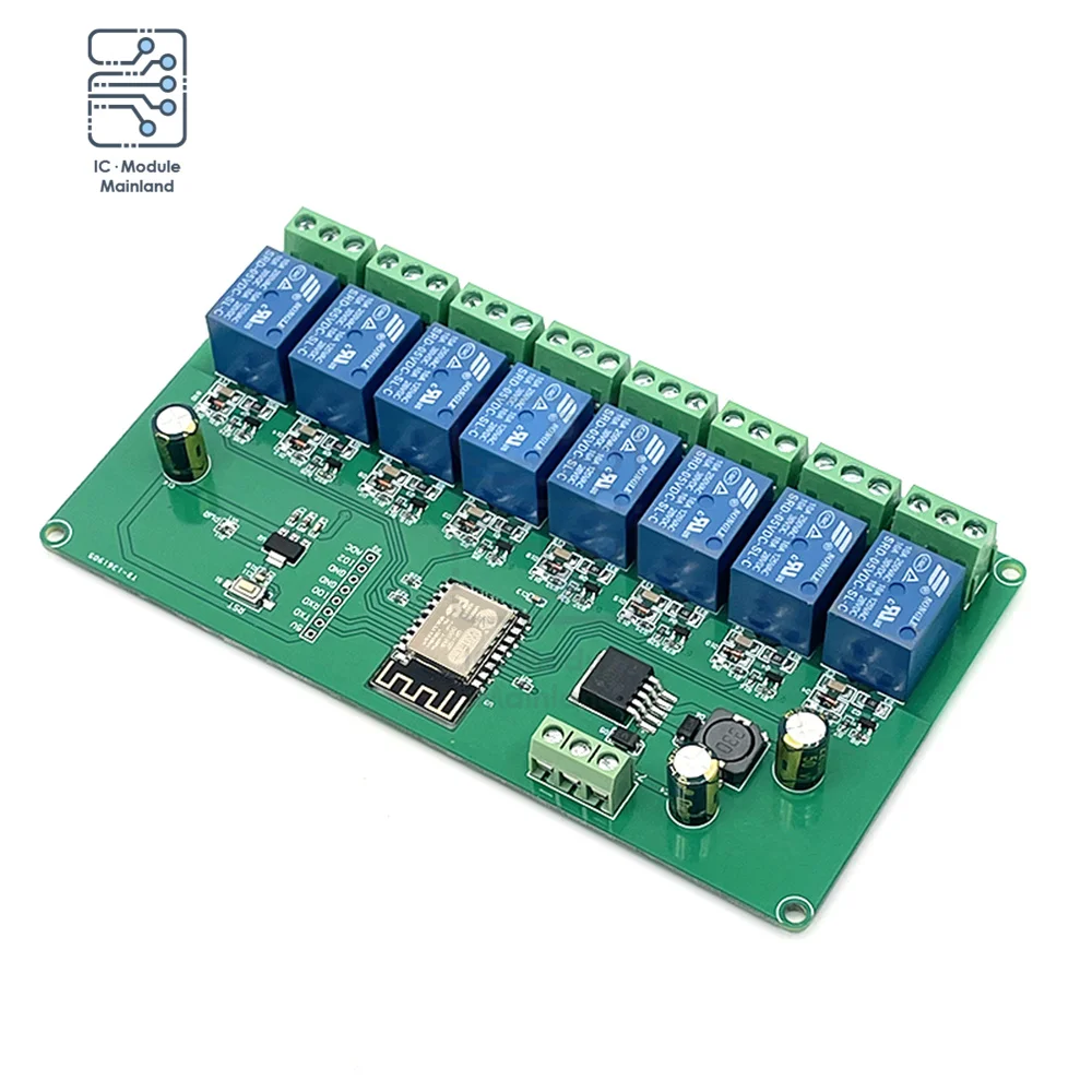 DC 7-28V 5V 8 Channel ESP-12F WIFI Relay Module ESP8266 Wireless Remote Controller Switch Board For Smart Home Automation