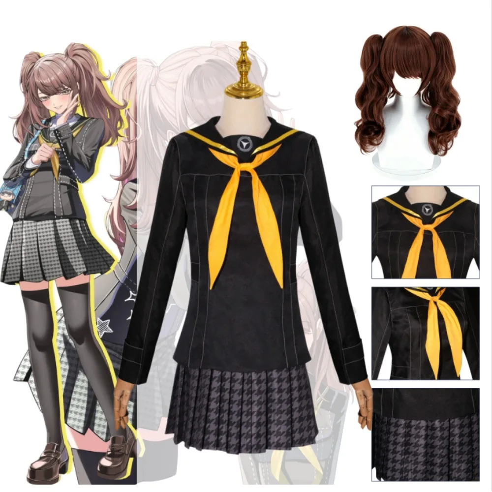 Фото Костюм для косплея Кудзикавы из Persona 4 Rise, летняя школьная форма JK, полный комплект для ролевой игры, одежда для комик-конов и повседневной носки. №1