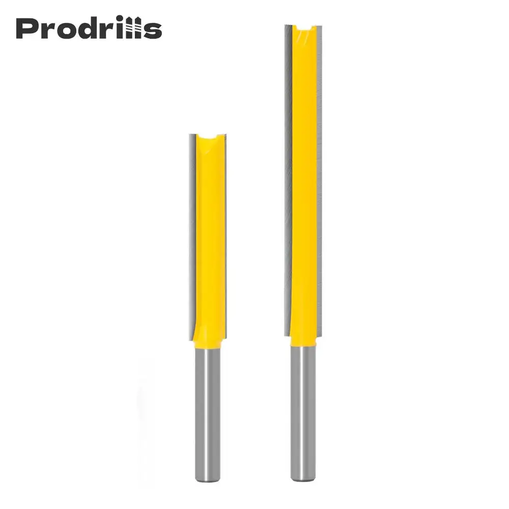 

Double Flute Straight Bit Extra Long Router Bits - 1/4" Shank Wood Working Tools 1/4x3/8x76