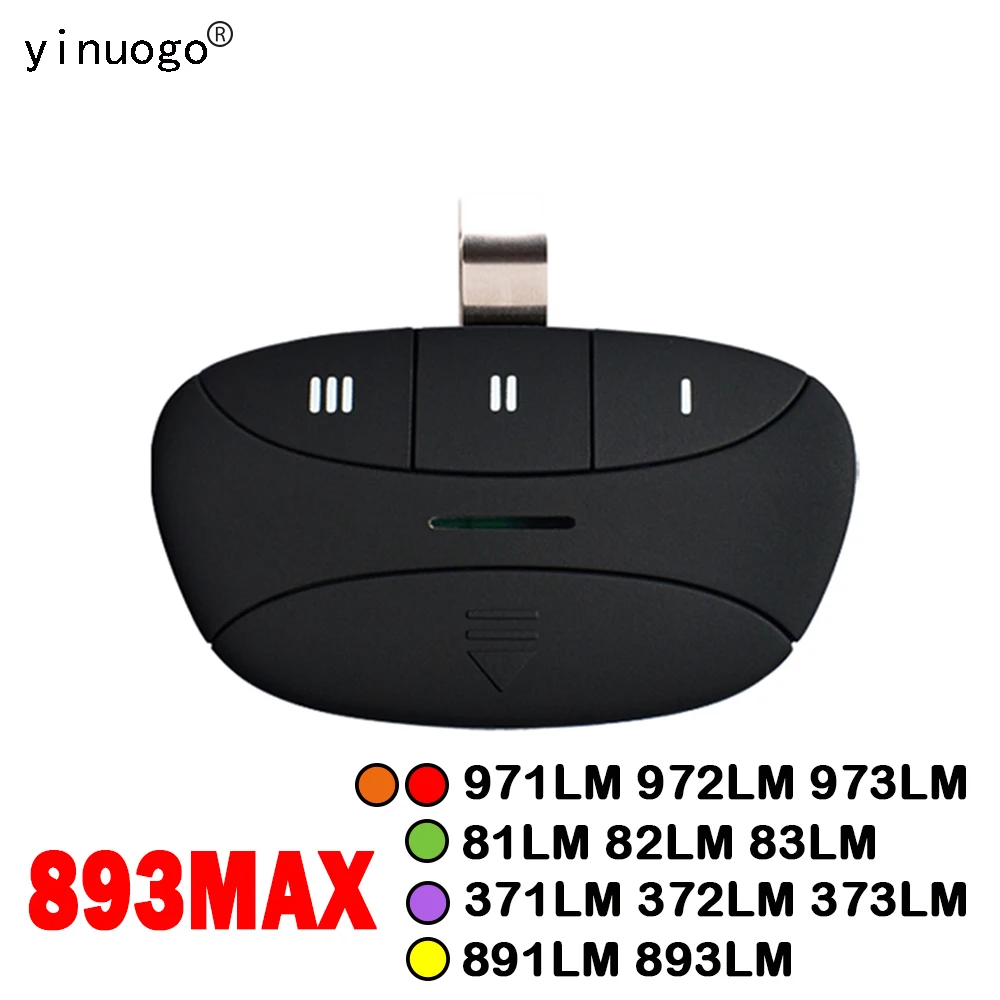 

893MAX 891LM 893LM 973LM 971LM 373LM 371LM Remote Control Garage Door Opener 310MHz 315MHz 390MHz Gate Remote Control