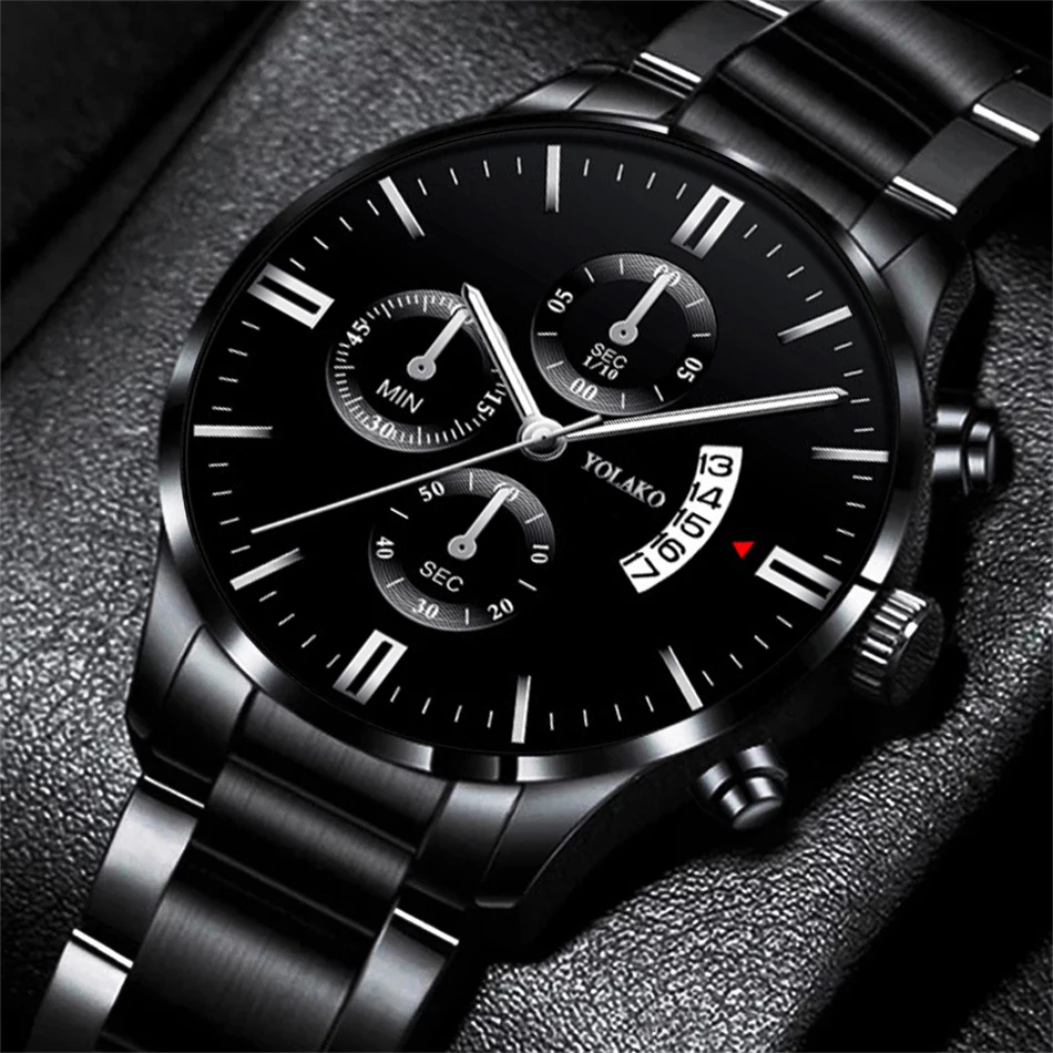 

Мужские спортивные часы SMVPFashion, роскошные мужские кварцевые наручные часы из нержавеющей стали для мужчин, деловые повседневные часы с кожаным ремешком