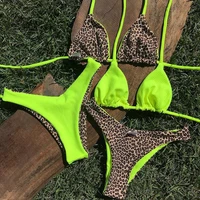 ribbed bikinis womens swimsuit sexy swimwear leopard print bikini set 2022 beachwear string bathing suits micro thong biquini