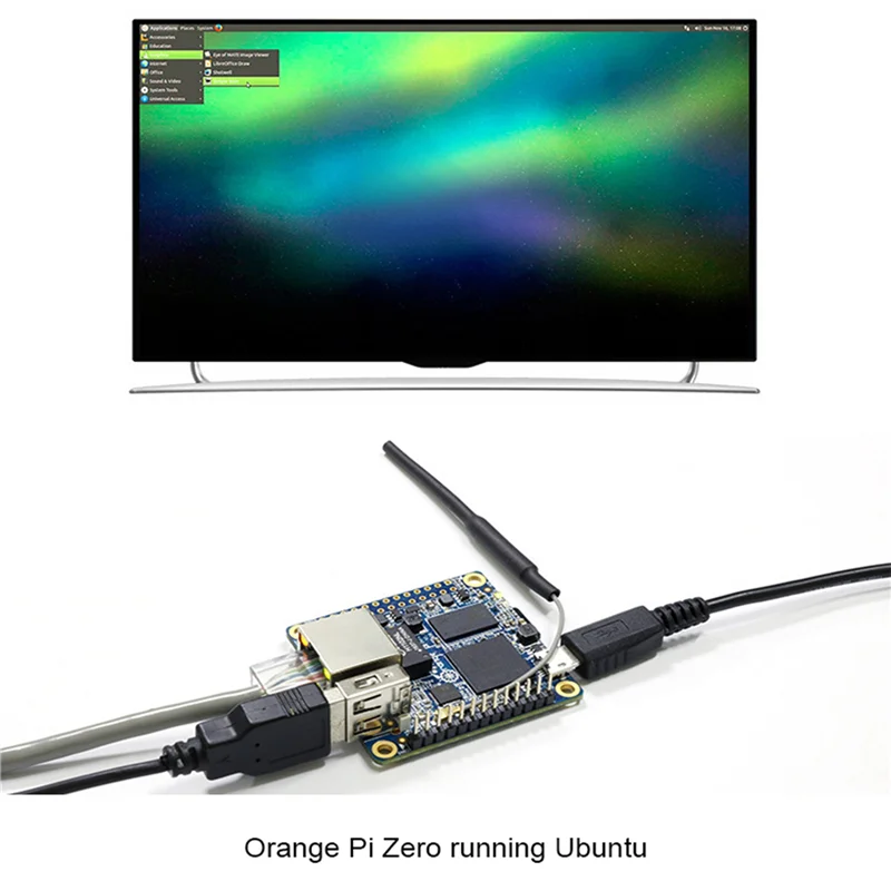 

Для Orange Pi Zero макетная плата + Φ 512M DDR3 Allwinner H3 чип Встроенный Wi-Fi программируемый маленький компьютер