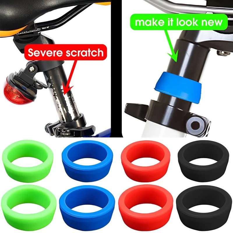 

Mountain Bike Seat Post Rubber Ring Dust Cover Cycling Silicone Waterproof Road Bicycle Seatpost Silica Gel Protective Case