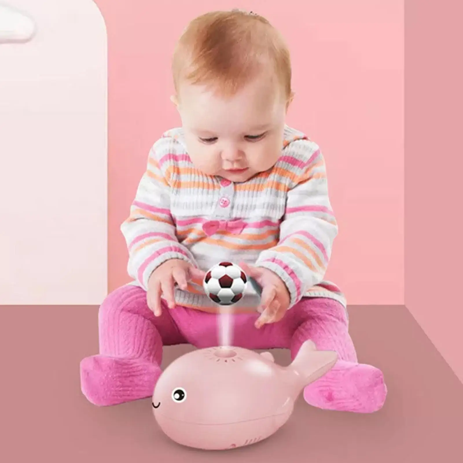 Cute Whale Floating Ball Usb Electric Blowing Funny Magical Accompany Toy Interesting Bath Toy For Baby Kids Gift O8k9