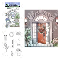front porch farm house new metal cutting dies stamps for scrapbook diary decoration embossing moulds diy greeting card handmade