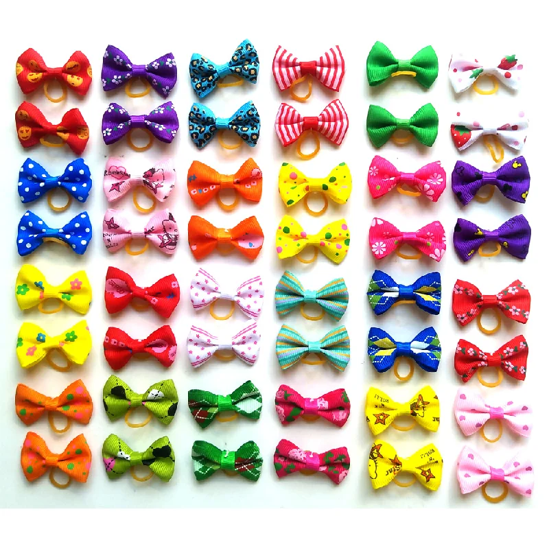 

50PCS/Lot Dog Hair Bonds Bow Grooming Accessories Para Perros Various Colors Cat HairBond Pet Supplies Wholesale Free Shipping