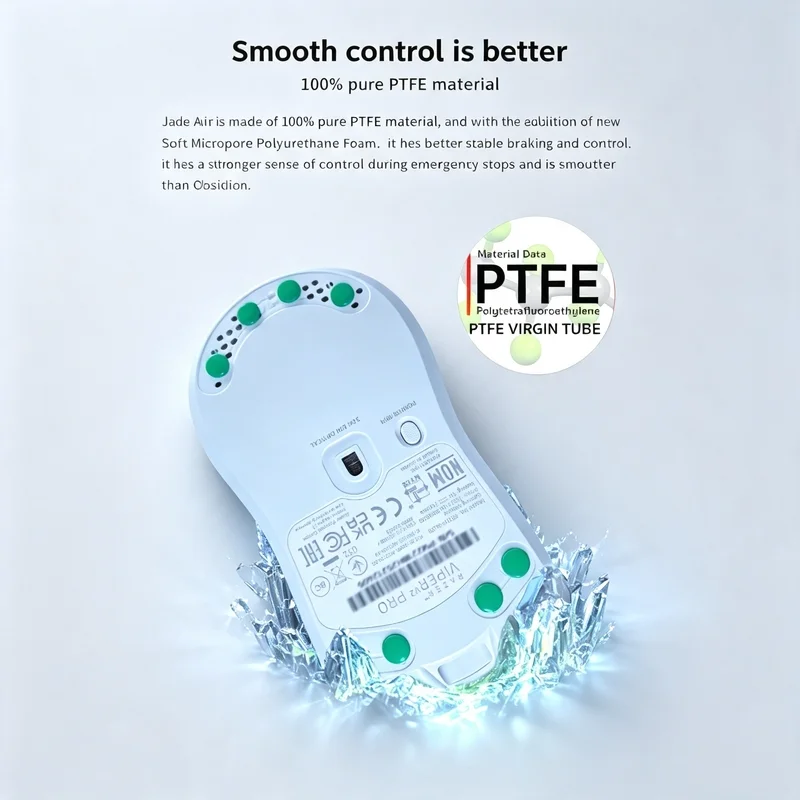 Фото Накладки X-raypad Jade Air Mouse Feet Skates для мыши: бесшумные и скоростные, универсальные, 6,5 мм PTFE-точки, 9,5 мм PTFE-диски, износостойкие, для киберспорта №2