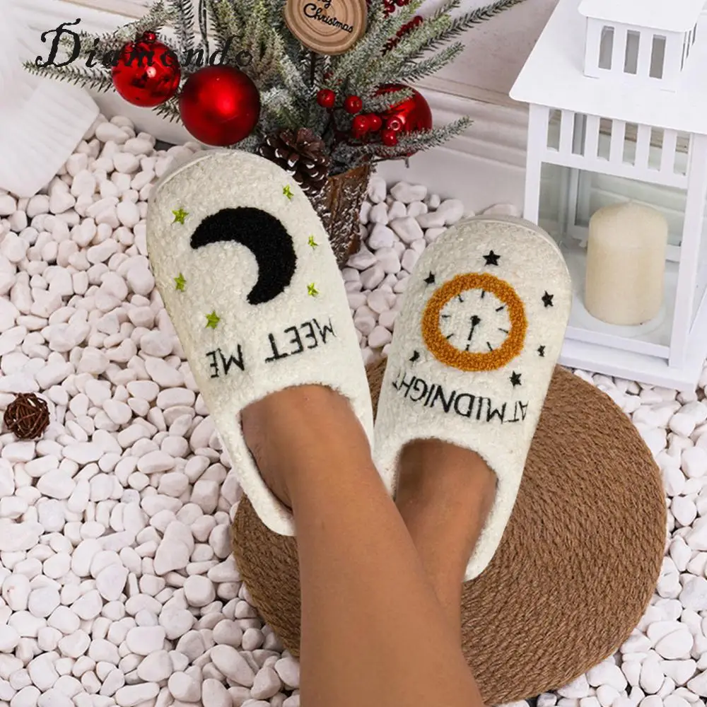 

Теплые плюшевые домашние тапочки Meet Me At Midnight тапочки зимние тапочки домашние тапочки Симпатичные женские мужские домашние Мягкие Шлепанцы на плоской подошве