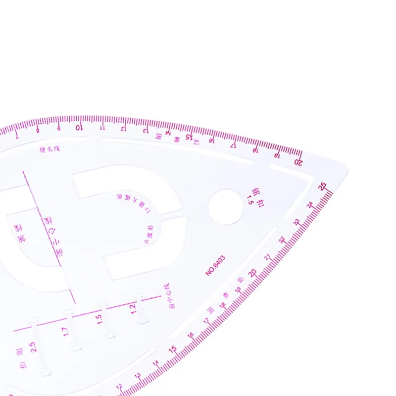 Пластиковая прозрачная французская кривая линейка для шитья квадратная портной