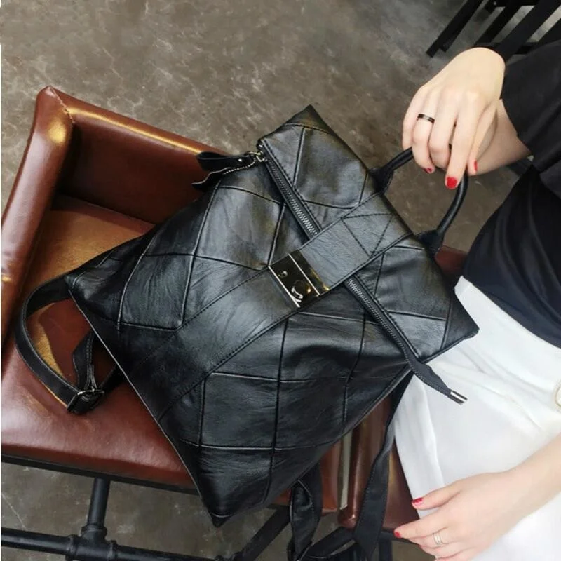 

Женские рюкзаки с защитой от кражи, школьные ранцы для девочек-подростков, черный женский рюкзак с замком, женские рюкзаки 2023