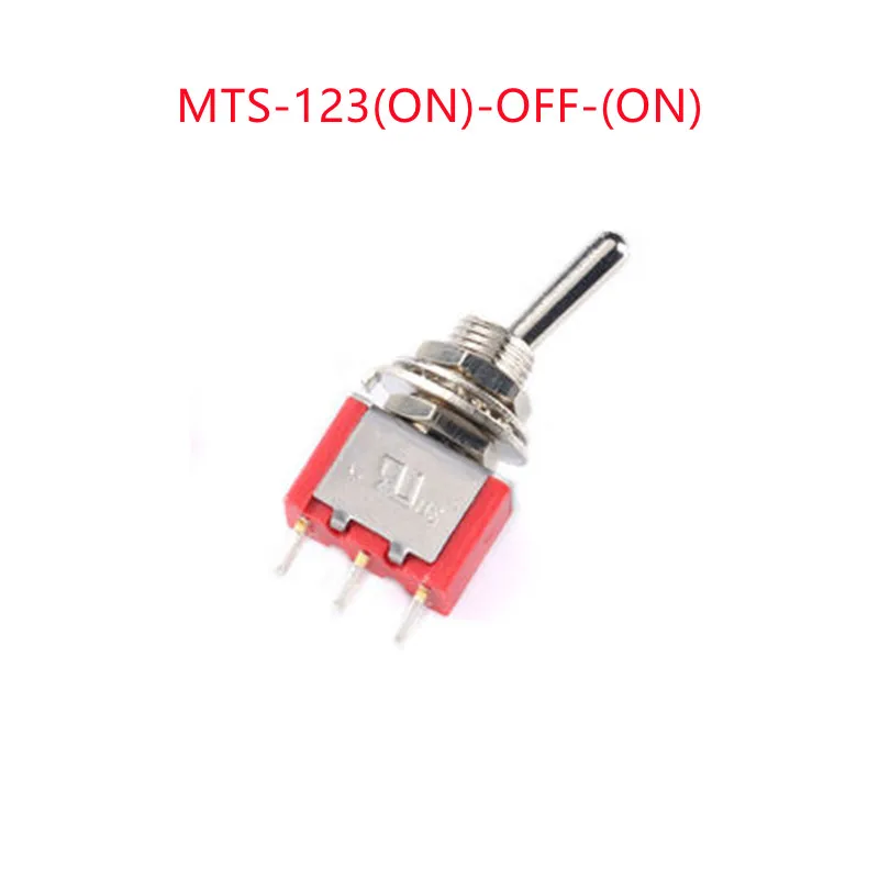 

Красные мини тумблеры MTS-112 6A/125V 3A/250V AC 1/5 шт