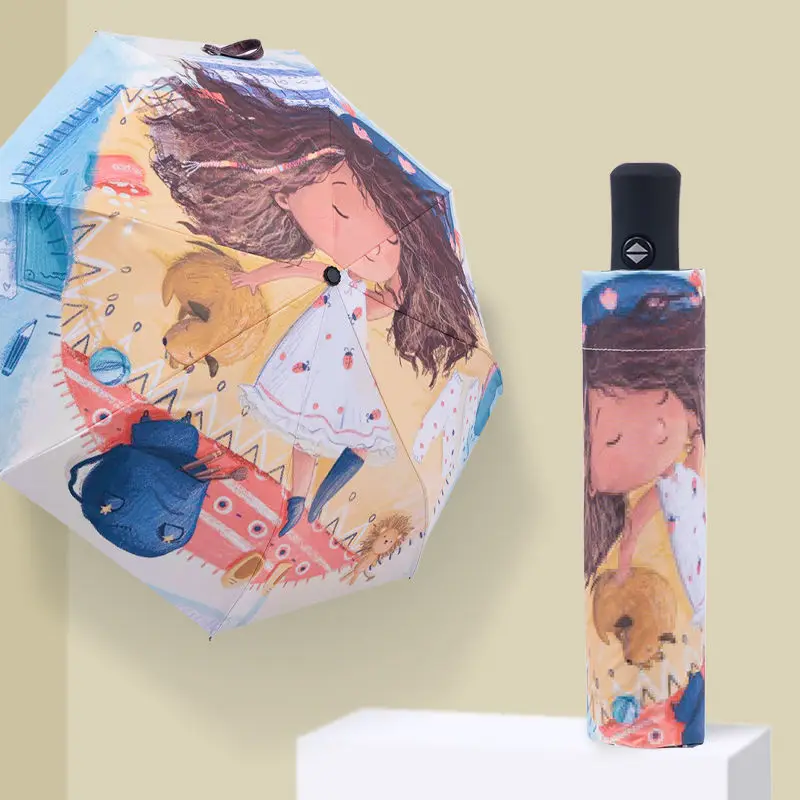 

Automatic Umbrellas Rain Woman's Fairy Folding Parasol Princess Umbrellas Girls Boys Unique Gifts Anti UV Umbrellas guarda chuva