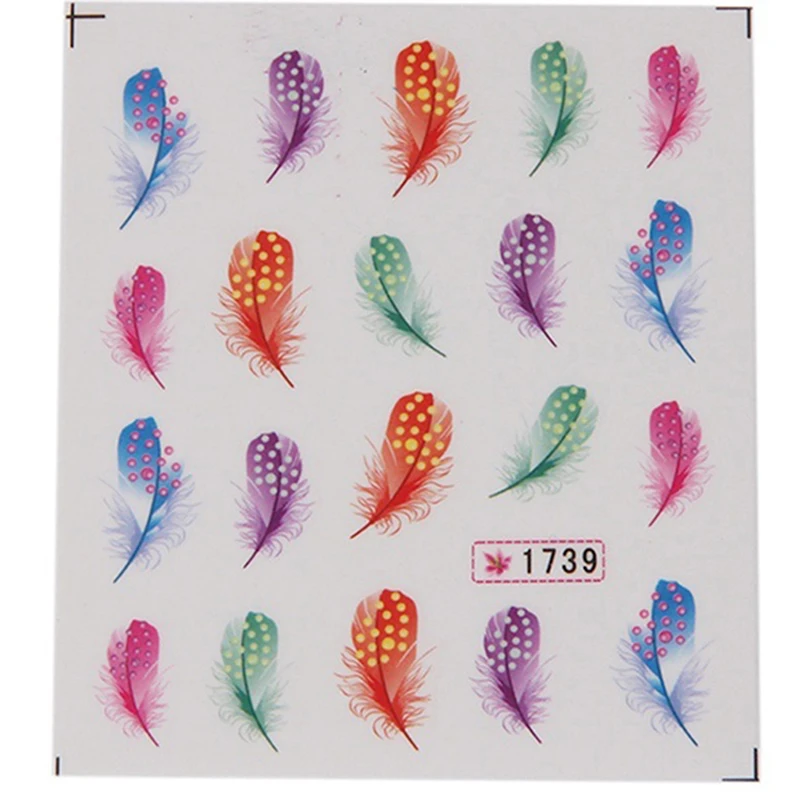 Фольга для ногтей перо розовая и синяя фольга бумажная переводная наклейка