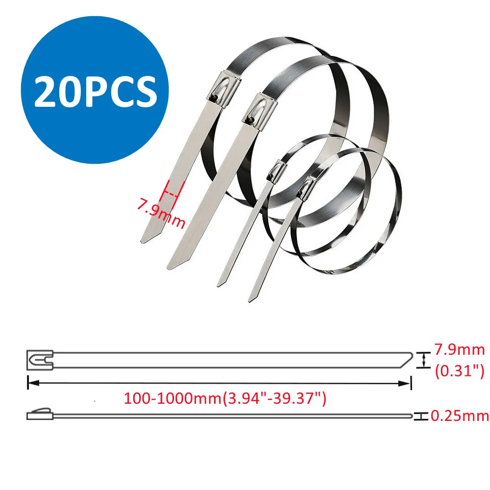 

Самоблокирующиеся кабельные стяжки из нержавеющей стали 304