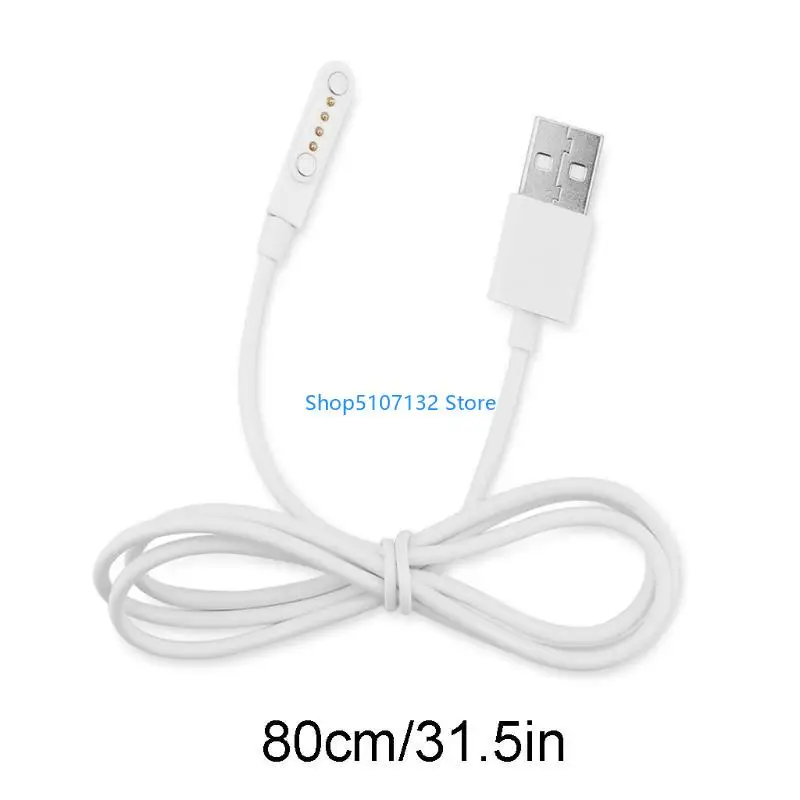 87HD Магнитный зарядный кабель для умных часов, 4 контакта, для KW88 KW98 KW99 GT88 GT68, универсальный USB-кабель для зарядки 4 (art.: 3920db1fc392d) - 3920db1fc392d