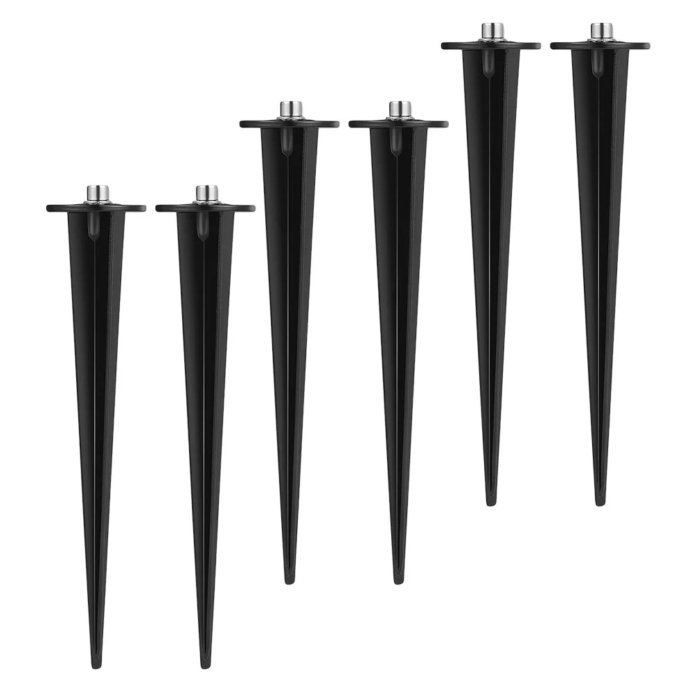 

6pcs Plastic Solar Light Stakes Path Light Replacement Threaded Spike Flood Light Stakes