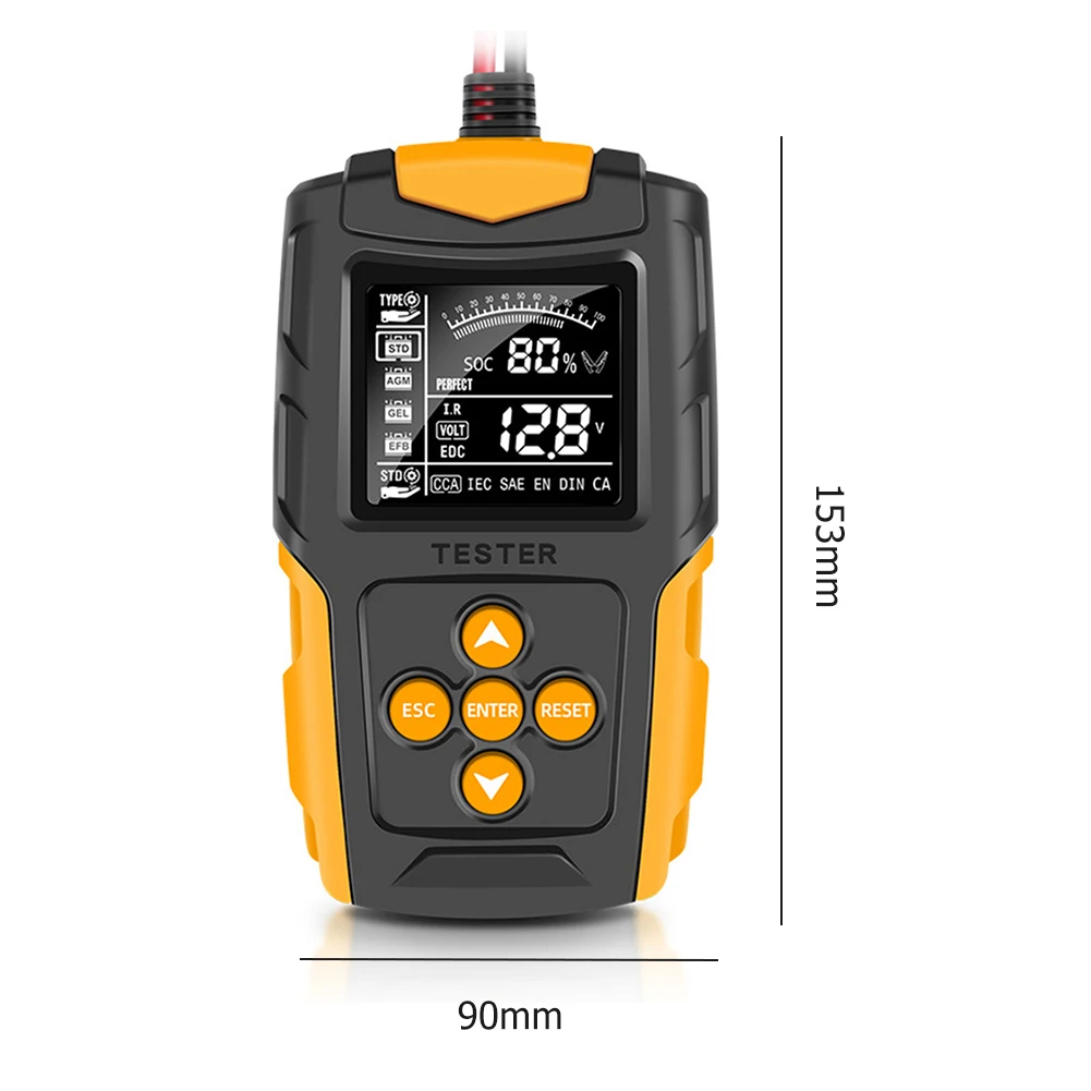 Автомобильный тестер свинцово-кислотных аккумуляторов гель AGM WET CA SLA анализатор