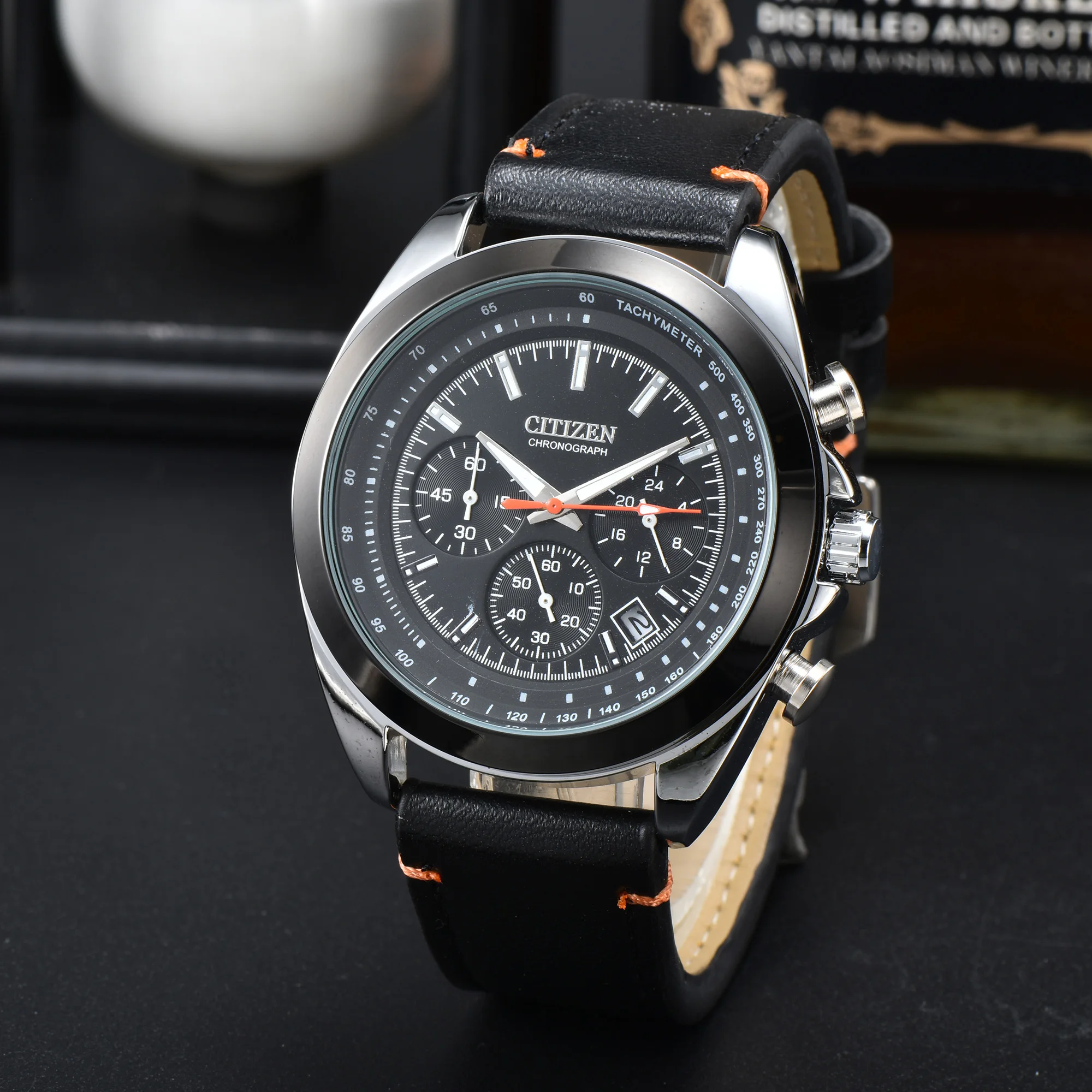 CITIZEN Watch Luxury Fashion Quartz Watch Glow Calendar Waterproof Multifunctional Watch Small Needle Work Men's Watch