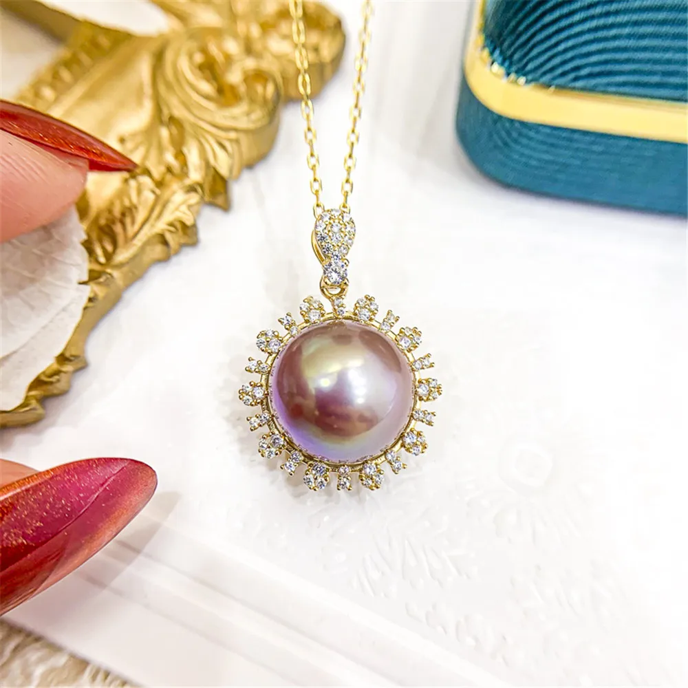 

Жемчужные аксессуары «сделай сам», кулон из стерлингового серебра 925 пробы, пустой кулон-консилер с нефритовым ожерельем и бусинами 11-12 мм