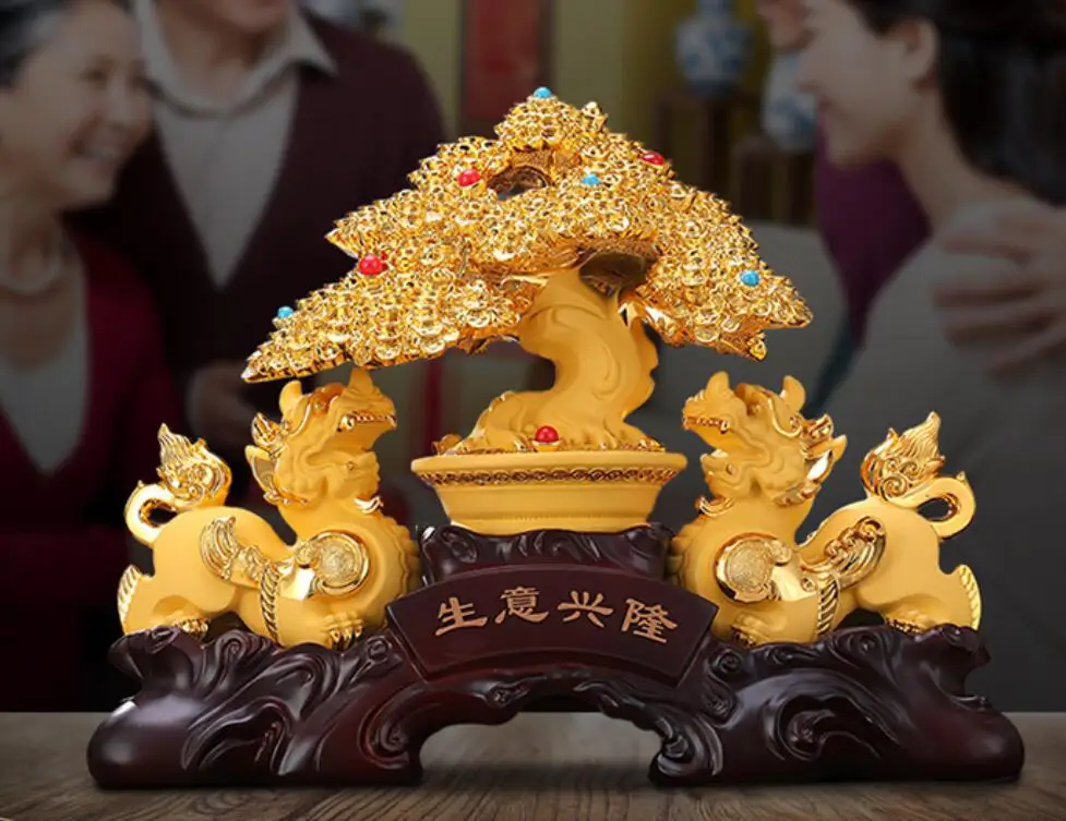 

PI xiu, чтобы устроить пару наличных, деревьев, деревьев удачи, коллекционная компания бизнеса Xing, длинный магазин украшений, открытые подарки