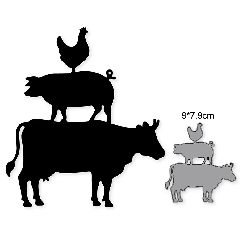 

2022 New Animal Metal Cutting Dies Cut Mold 3D Gift Box Decoration Scrapbooking Cutting Dies Metal Troqueles De Corte Mold