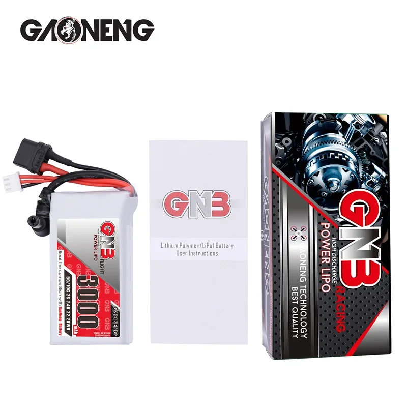 Gaoneng GNB 3000MAH 2S 5C 7,4V Lipo Индикатор питания аккумулятора для очков Fatshark Dominator Skyzone Aomway FPV очки RC Drone (art.: 3920caaa4452b) - 3920caaa4452b