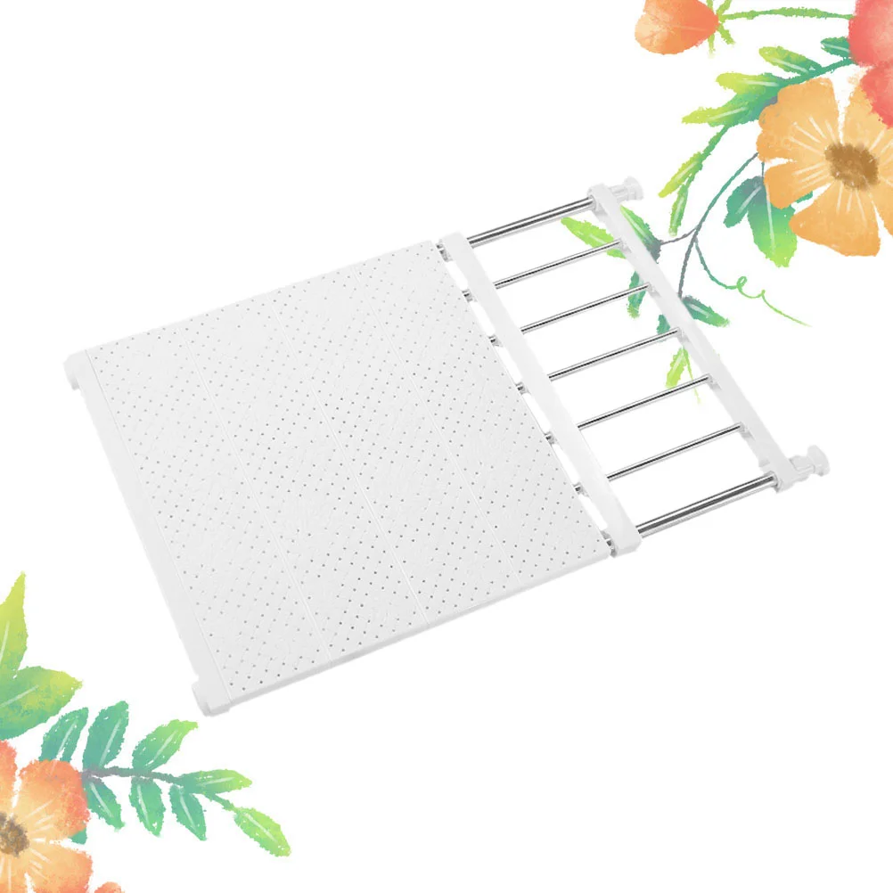 

Shelf Closet Tension Rod Expandable Adjustable Shelves Wardrobe Rack Storage Organizer Separator Divider Cabinet Dividers