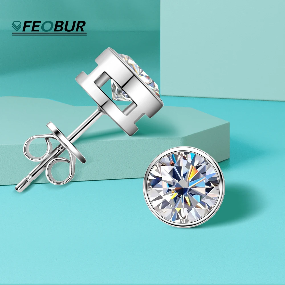 

Женские и мужские серьги из серебра 100% пробы, 925 карата, 1 карат