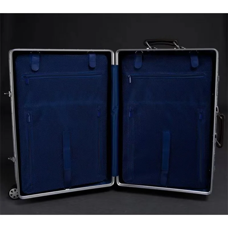 Aluminum-Magnesium Alloy Trolley Case Luggage Boarding Suitcases With Wheels Free Shipping 29 Inch Promotion
