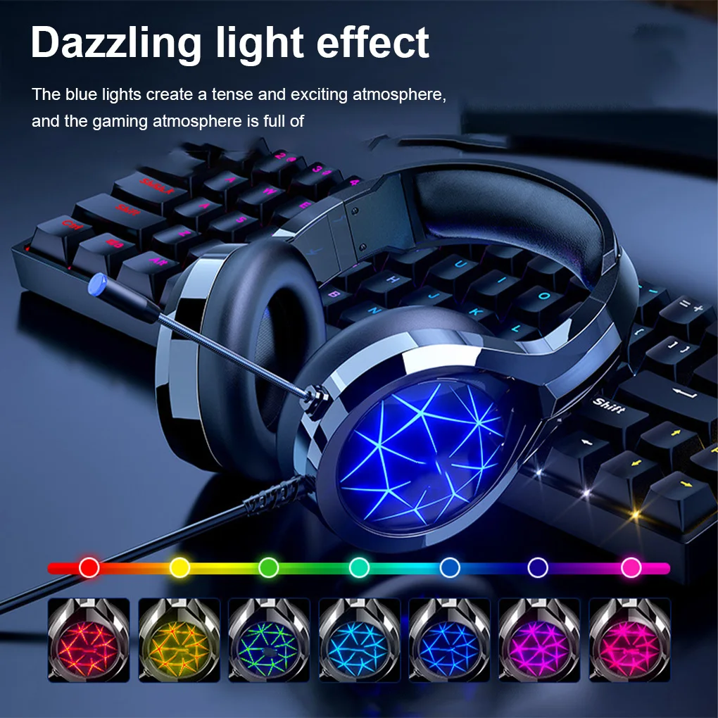 

Проводная игровая гарнитура, наушники для компьютера со встроенным микрофоном