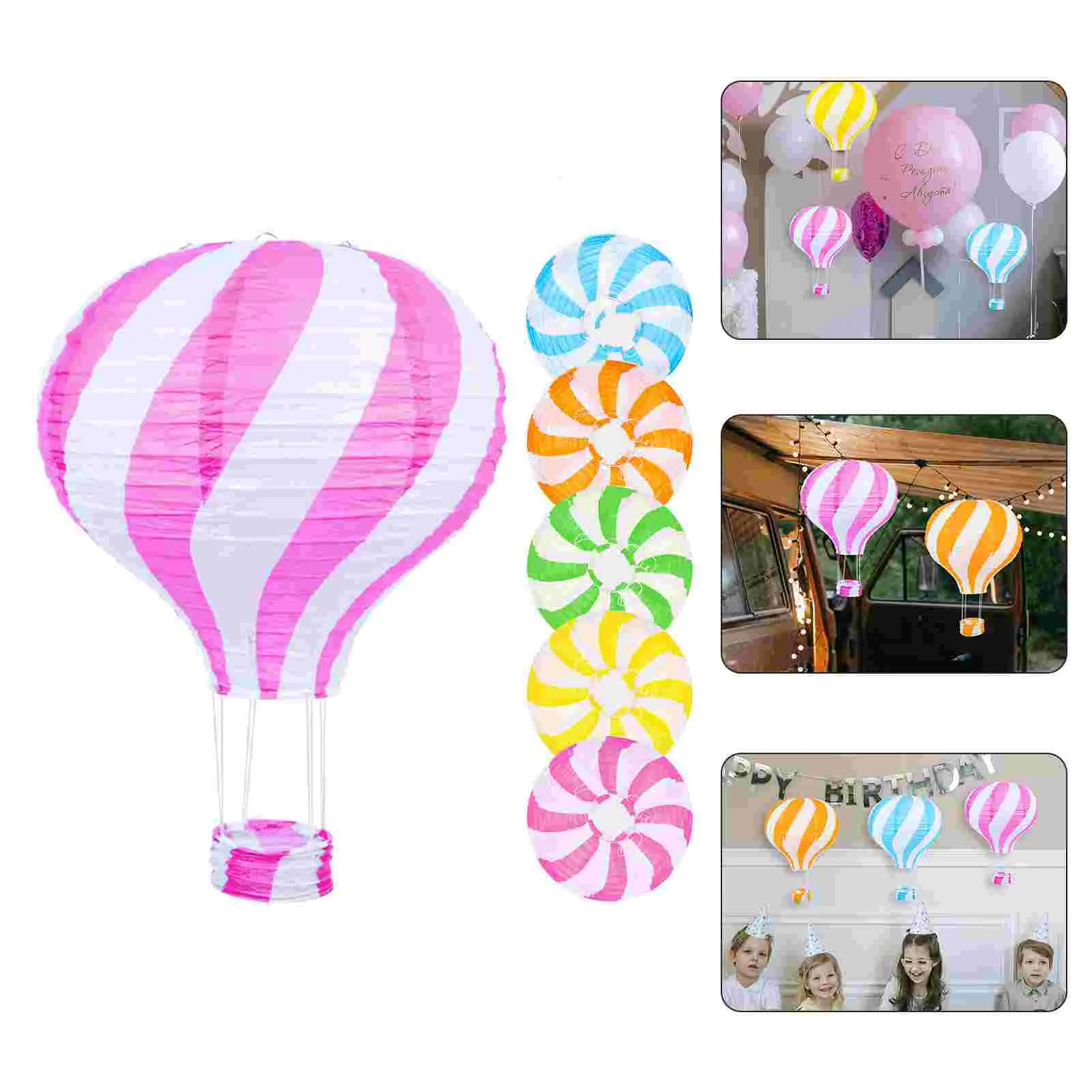 

5 шт., бумажные фонари для воздушных шаров