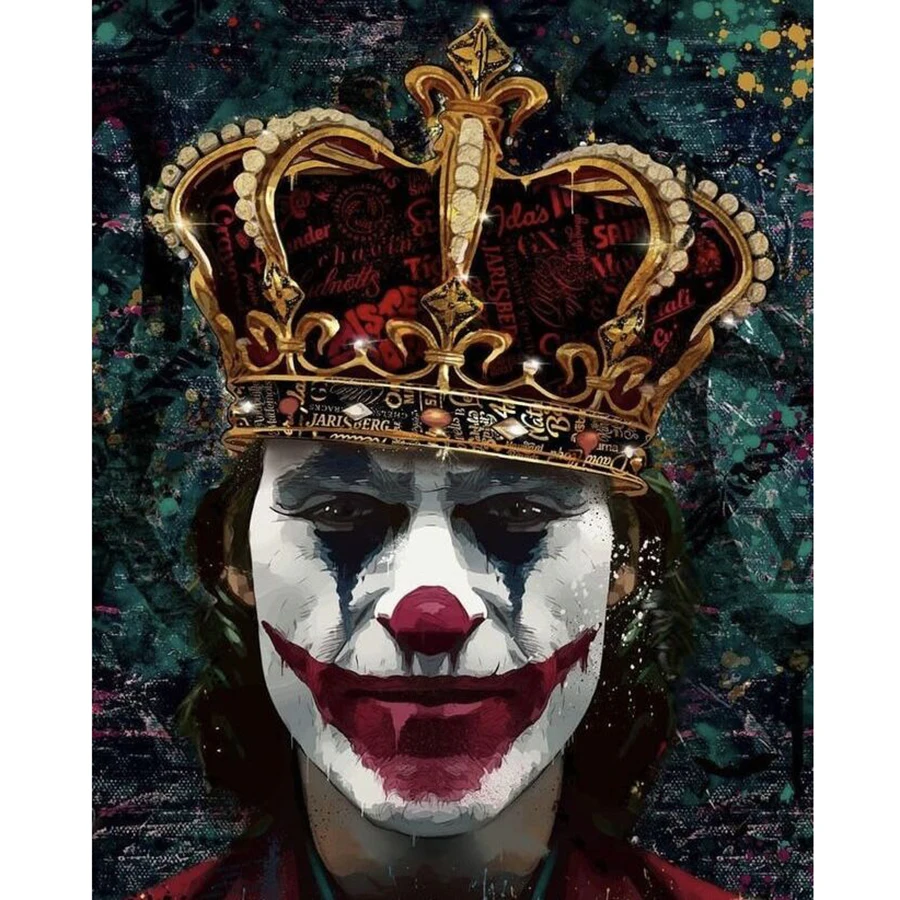 Алмазная живопись сделай сам картина с мотивом фильма Клоун мозаика полная