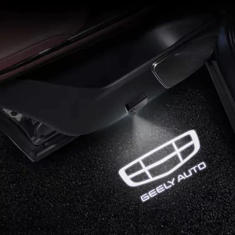 

Светодиодный светильник для Geely Auto Logo Manjaro Atlas Pro Emgrand Geometry C Coolray GX3 EC7, освещение для дверей автомобиля, HD-проектор, приветственные лампы