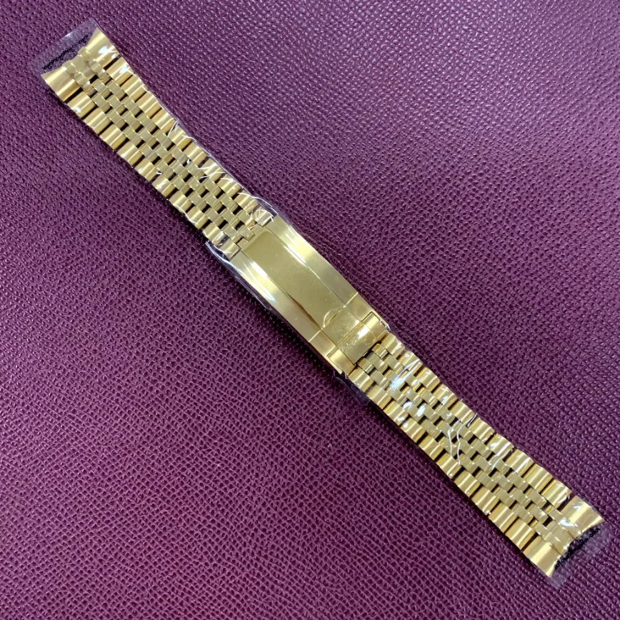 Watch Case 39MM PVD Plated Black Gold Case Steel Sapphire Glass Strap Suitable for VK63 Movement Watch Accessories