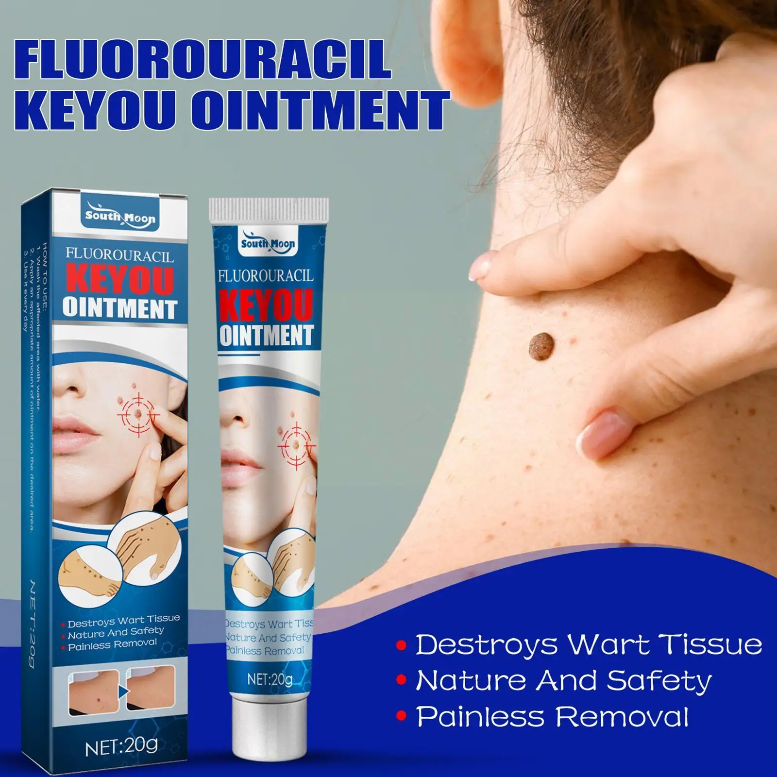 

20g Skin Tag Remover Cream Painless Mole Skin Dark Face Remover Warts Wart Treatment Freckle Serum Tag Spot Care Skin F6U0